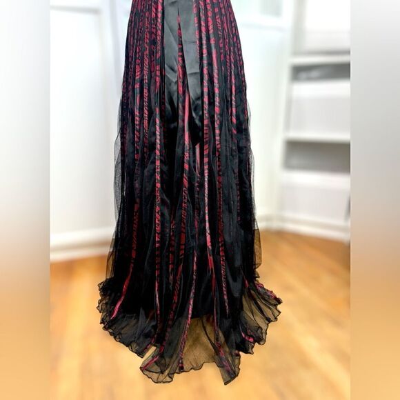 ASPEED Metallic Corset Striped Maxi Dress Gown Satin and Tule Size M - Picture 14 of 17